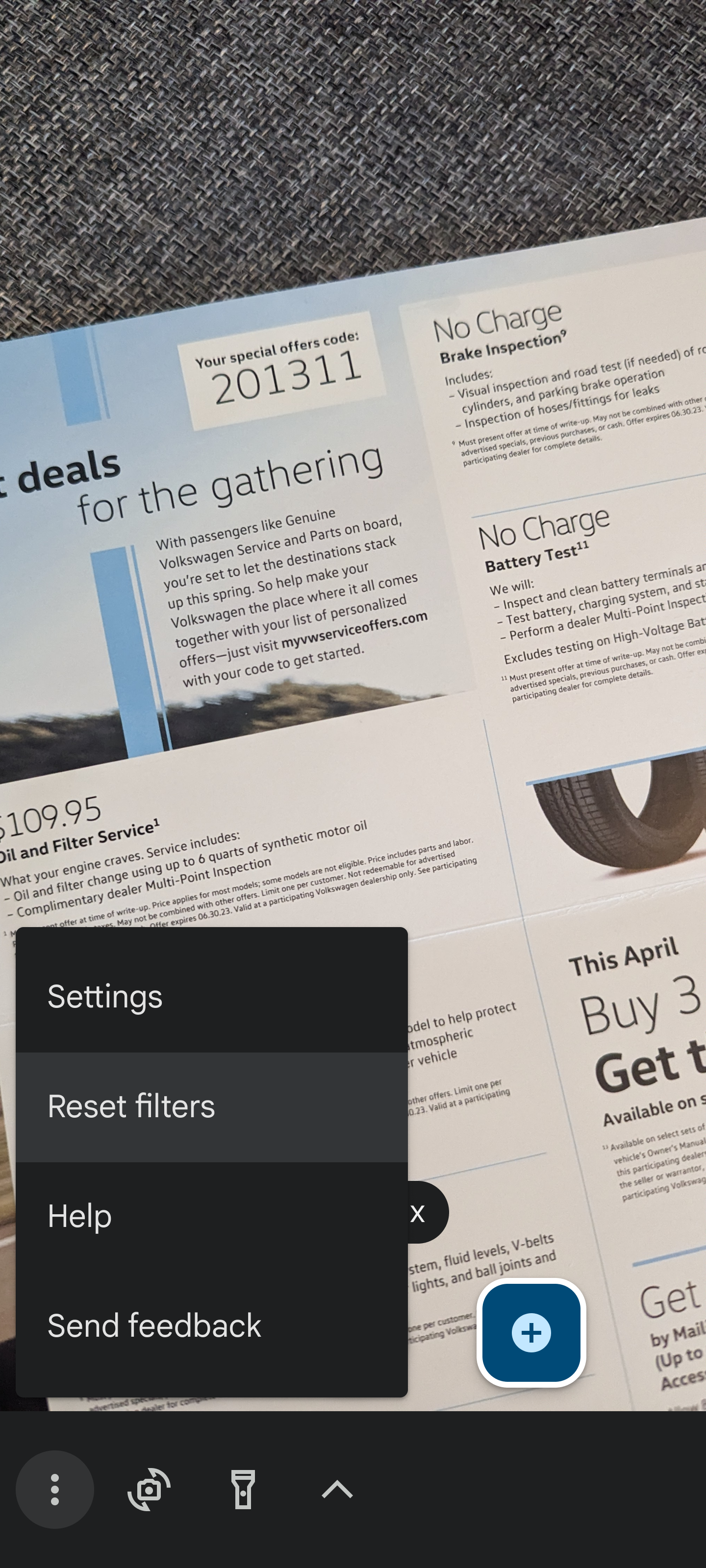Wireframe of a spread-out camera-like UI.