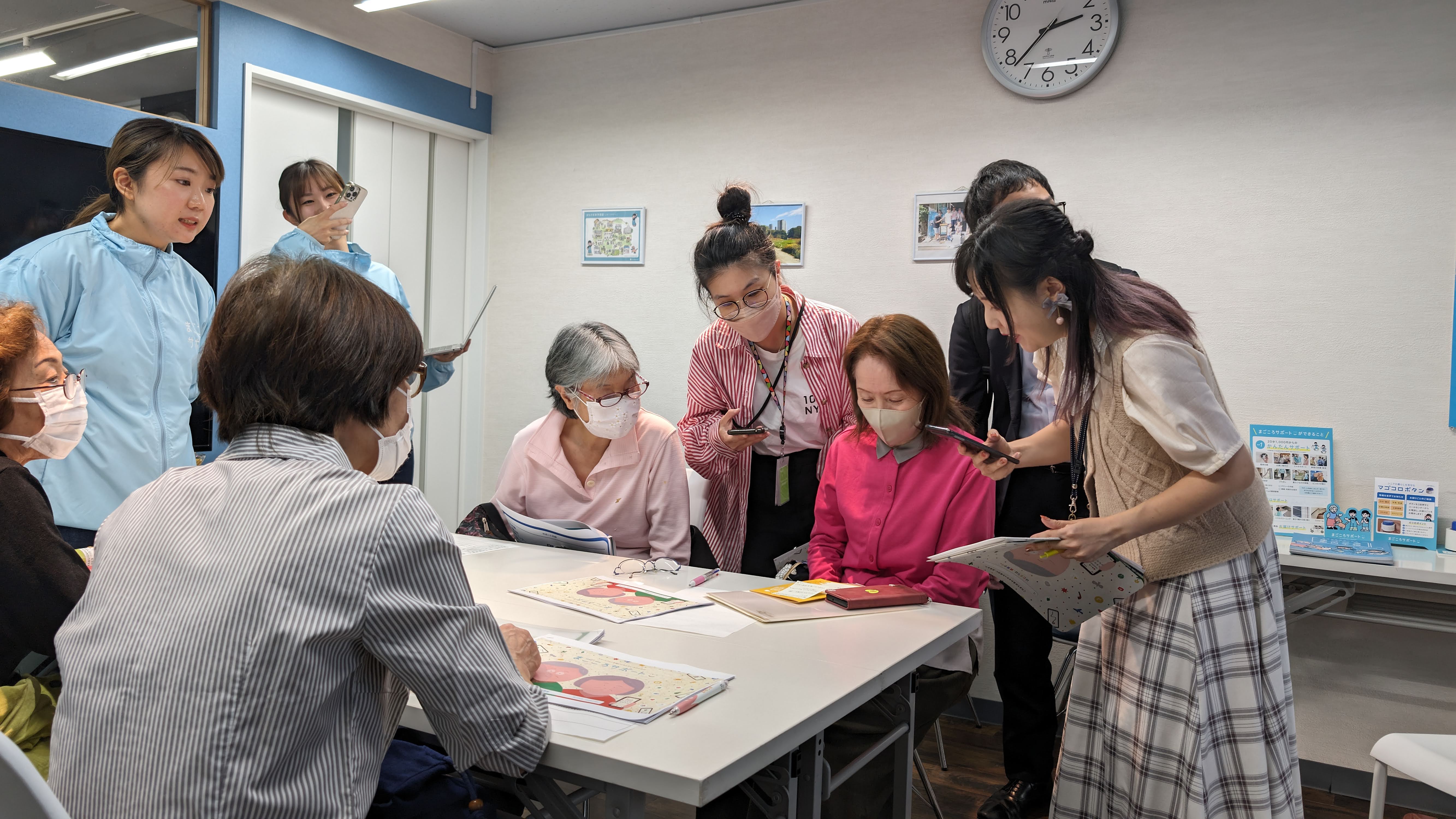 Photo of a user research session with older adults in Japan.